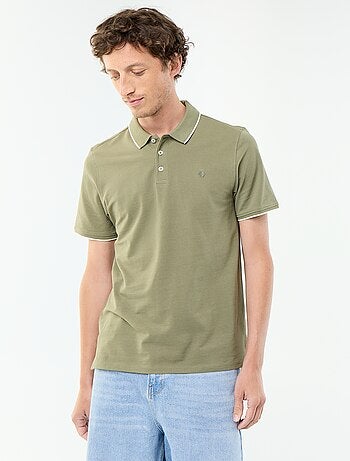 Polo em piqué de algodão