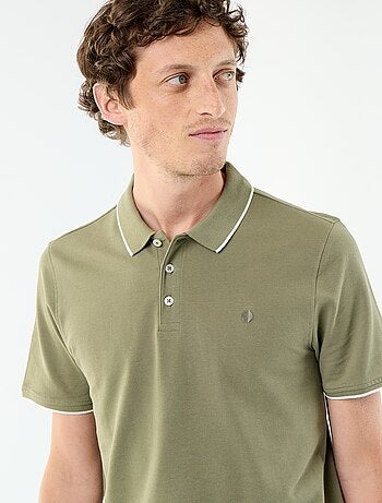 Polo em piqué de algodão
