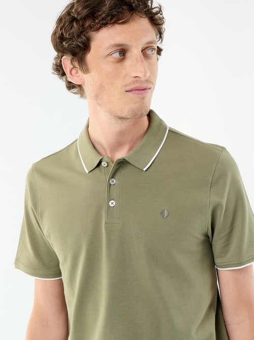 Polo em piqué de algodão - Kiabi