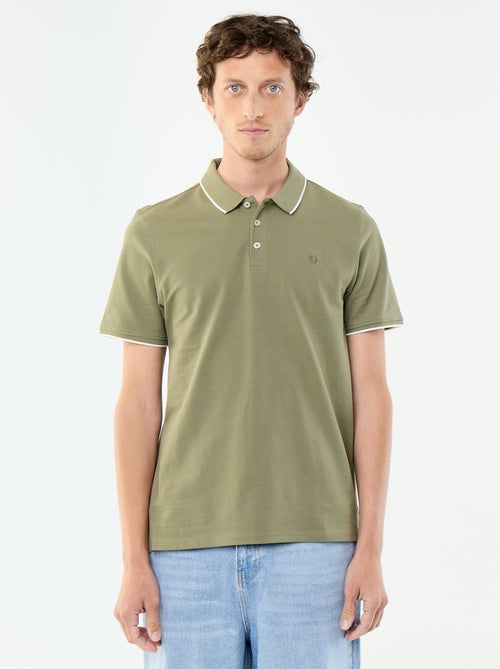 Polo em piqué de algodão - Kiabi