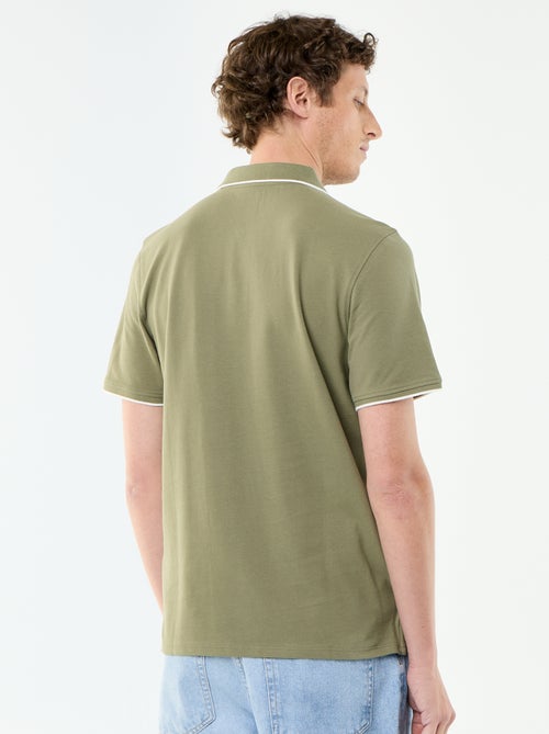 Polo em piqué de algodão - Kiabi