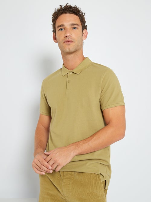 Polo em piqué de algodão - Kiabi