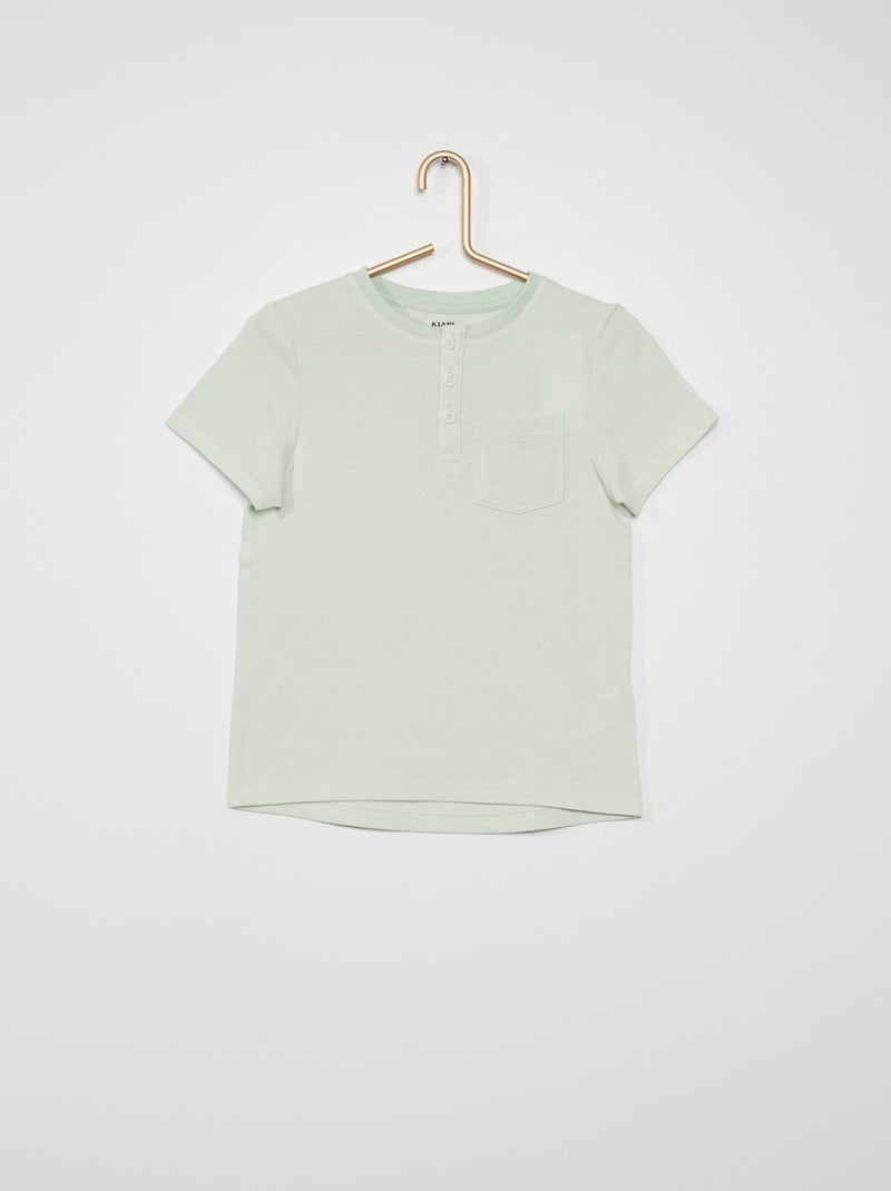 Polo em piqué de algodão VERDE - Kiabi