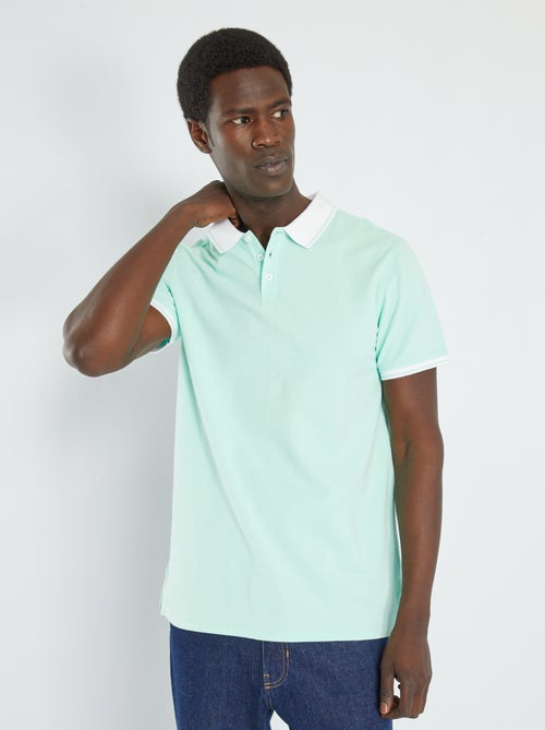 Polo em piqué de algodão - Kiabi