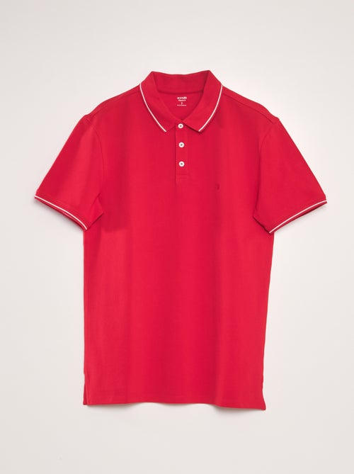 Polo em piqué de algodão - Kiabi