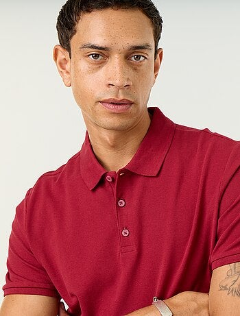 Polo em piqué de algodão