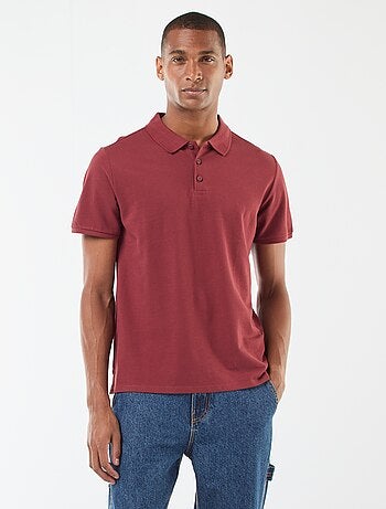 Polo em piqué de algodão