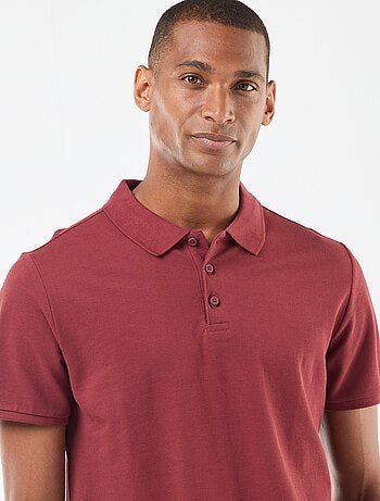 Polo em piqué de algodão