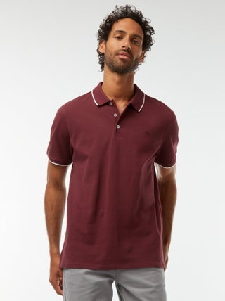 Polo em piqué de algodão