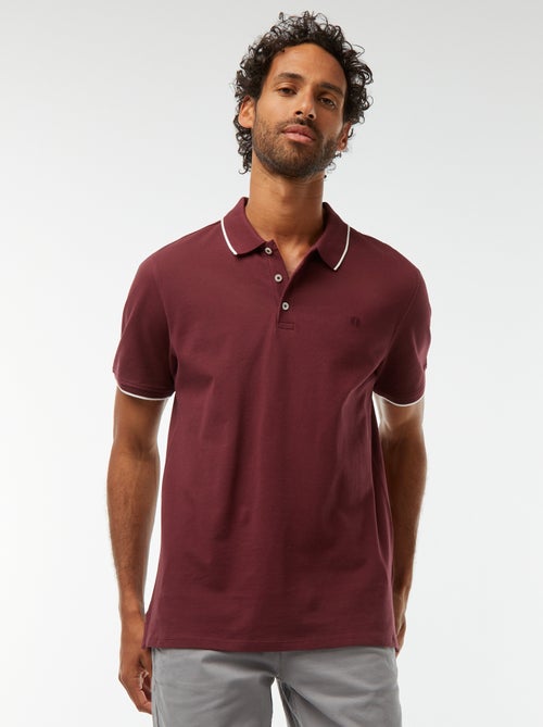 Polo em piqué de algodão - Kiabi