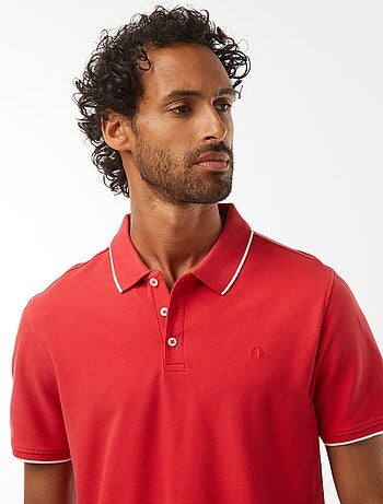 Polo em piqué de algodão