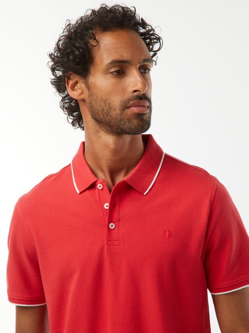 Polo em piqué de algodão - Kiabi