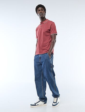 Polo em piqué de algodão