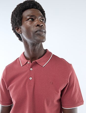 Polo em piqué de algodão