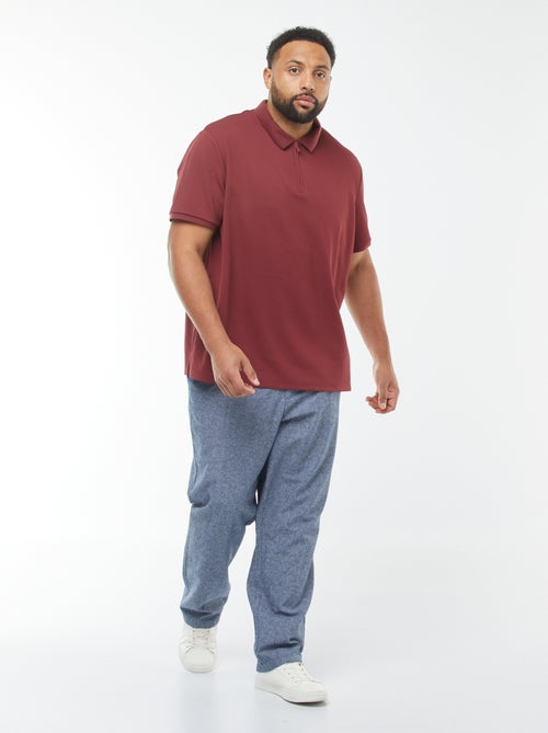 Polo em piqué de algodão - Kiabi