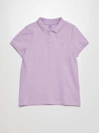 Polo em piqué de algodão