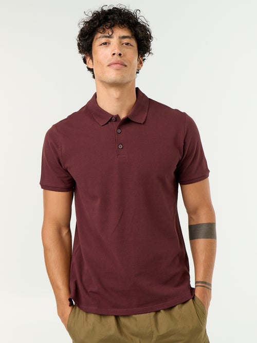 Polo em piqué de algodão - Kiabi