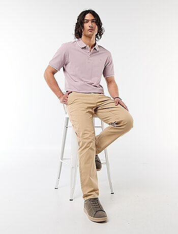 Polo em piqué de algodão