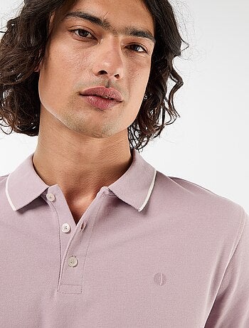 Polo em piqué de algodão