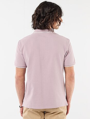 Polo em piqué de algodão