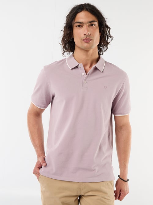 Polo em piqué de algodão - Kiabi