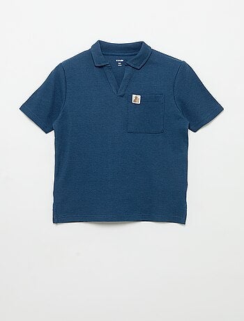 Polo em tecido de favo de mel