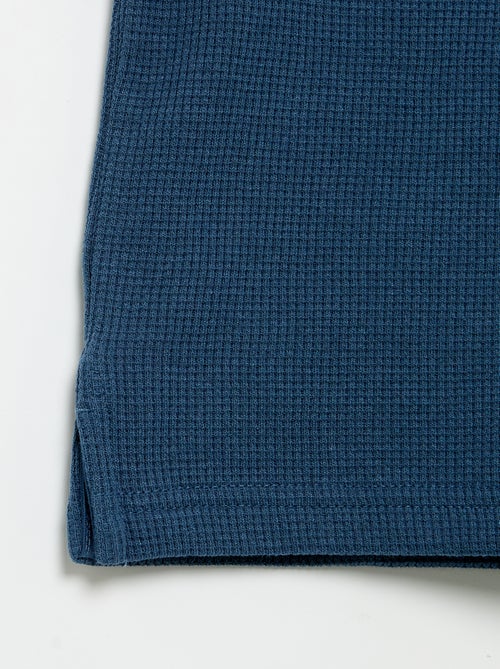 Polo em tecido de favo de mel - Kiabi