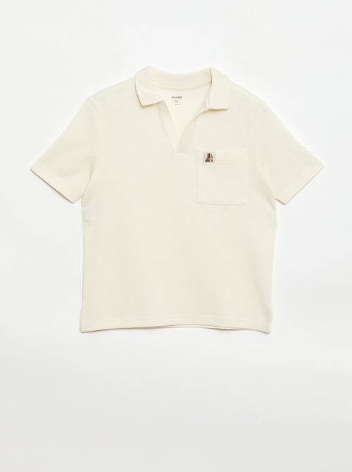 Polo em tecido de favo de mel - Kiabi