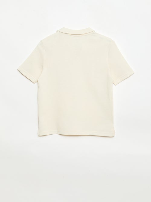 Polo em tecido de favo de mel - Kiabi