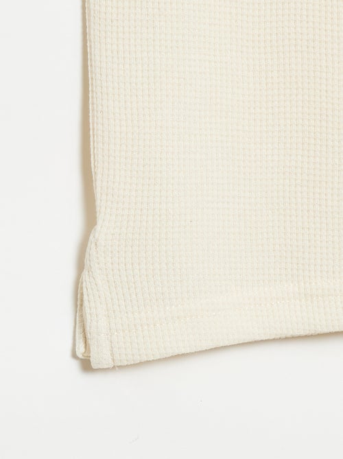 Polo em tecido de favo de mel - Kiabi