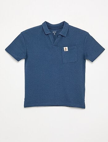 Polo em tecido de favo de mel