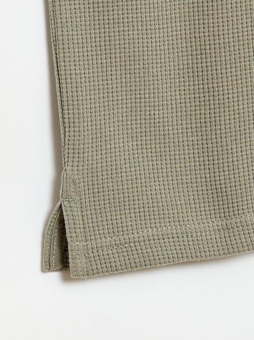 Polo em tecido de favo de mel - Kiabi