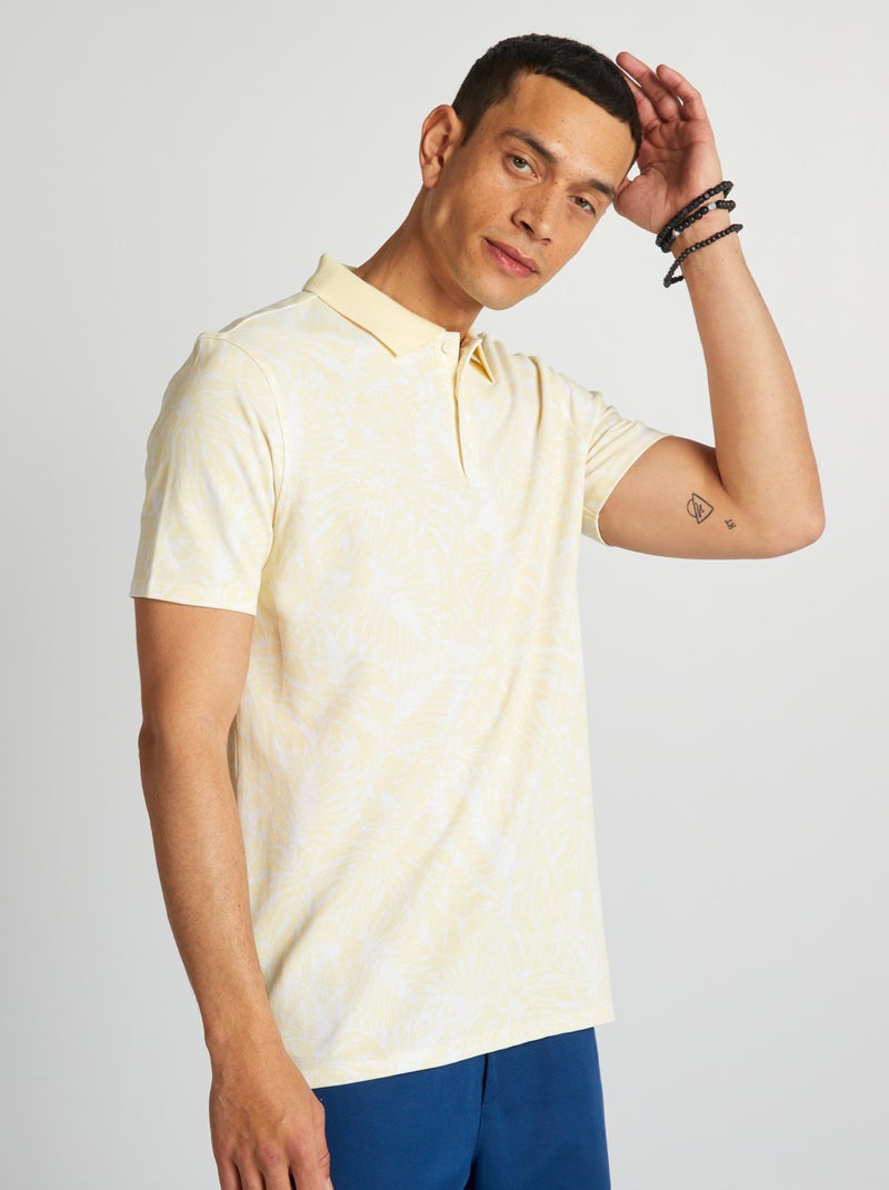 Polo estampado AMARELO - Kiabi