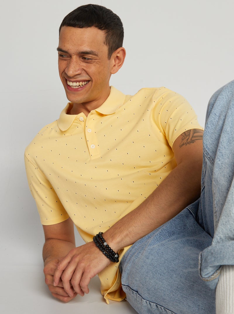 Polo estampado AMARELO - Kiabi