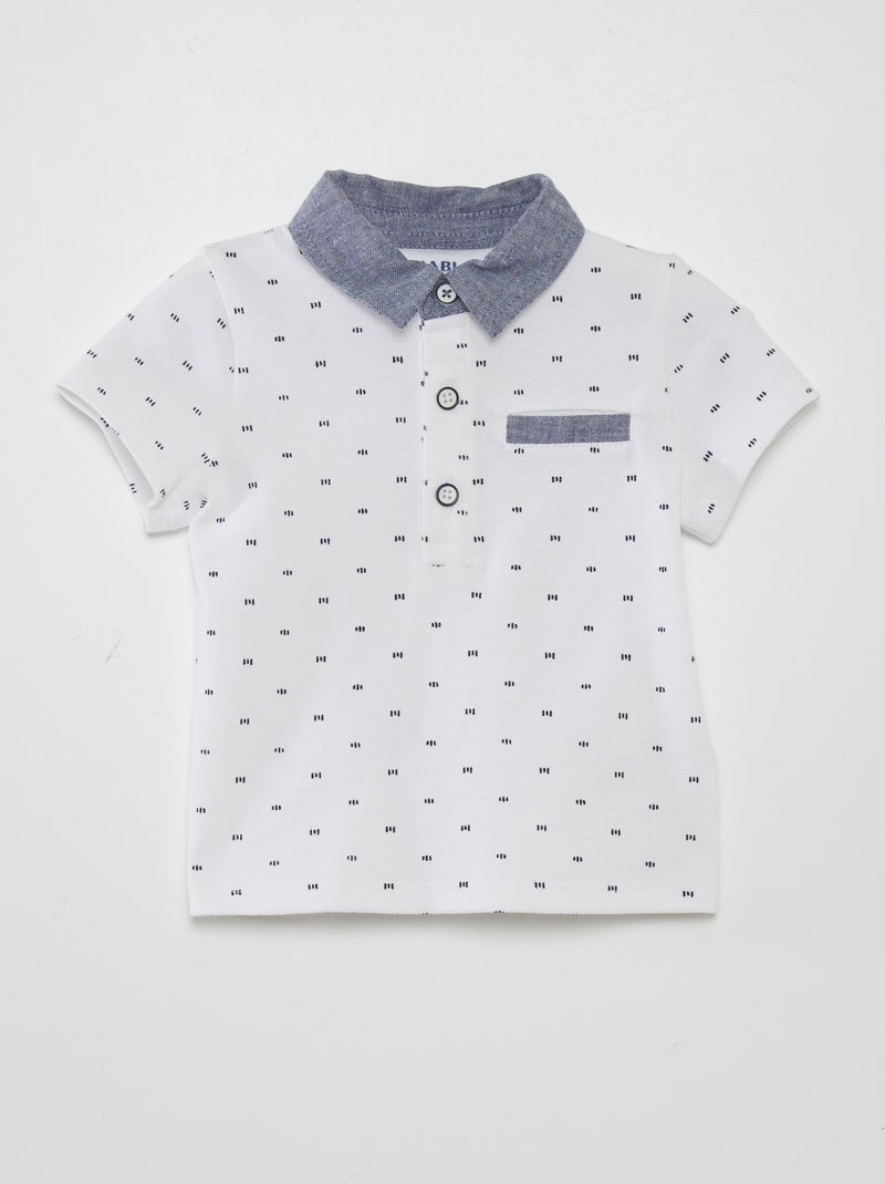 Polo estampado BRANCO - Kiabi