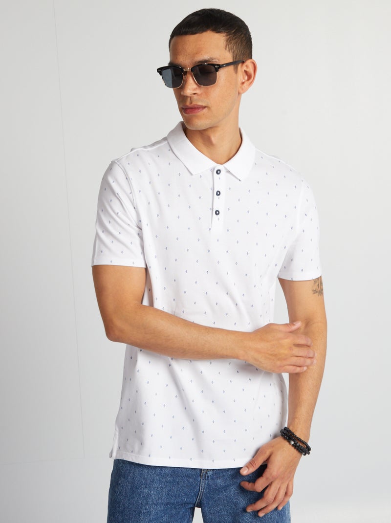 Polo estampado BRANCO - Kiabi