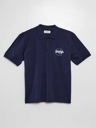 Polo estampado de manga curta 'Produkt'