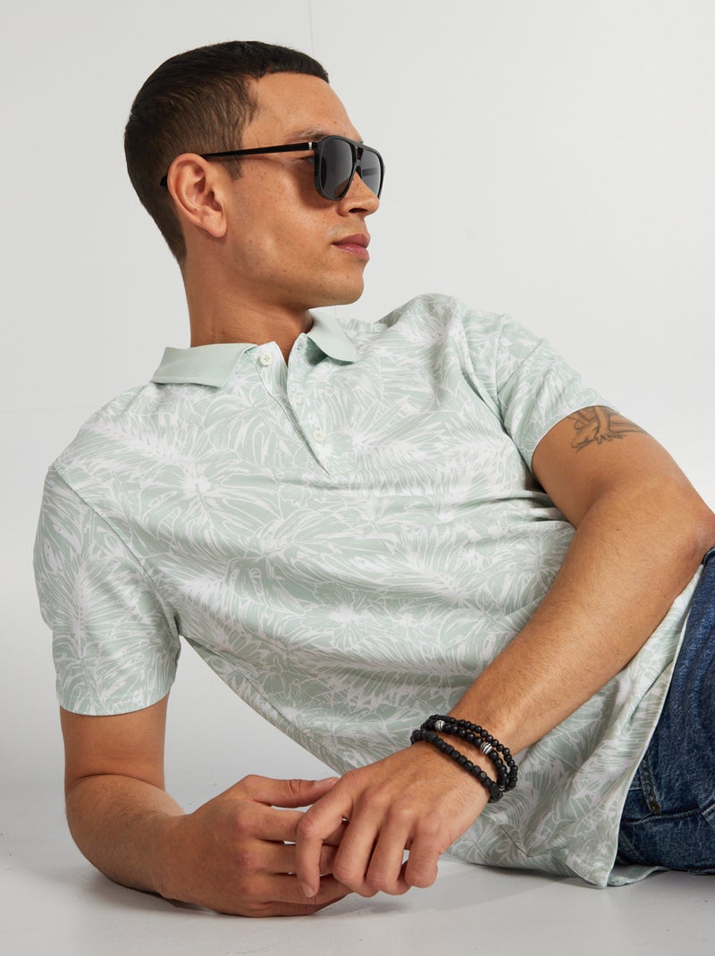 Polo estampado VERDE - Kiabi