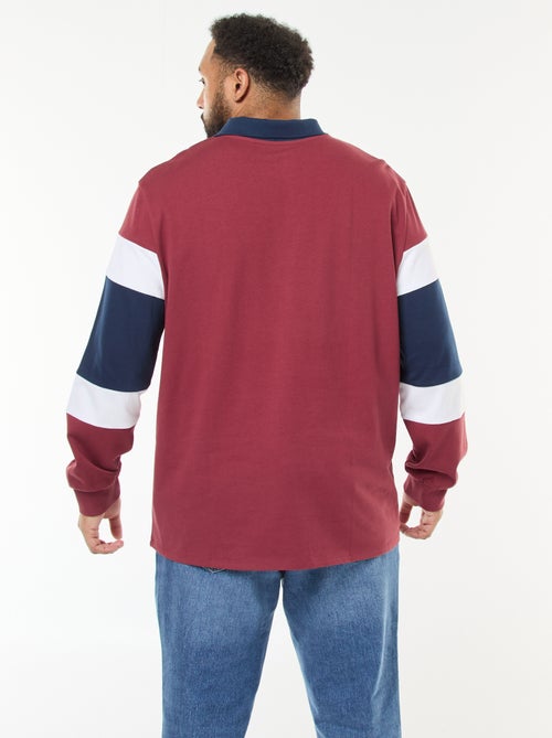 Polo estilo color block de mangas compridas - Kiabi