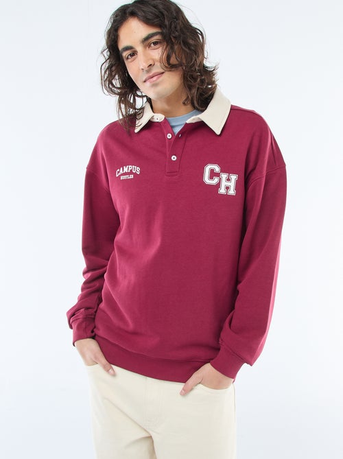 Polo estilo râguebi de mangas compridas - Kiabi