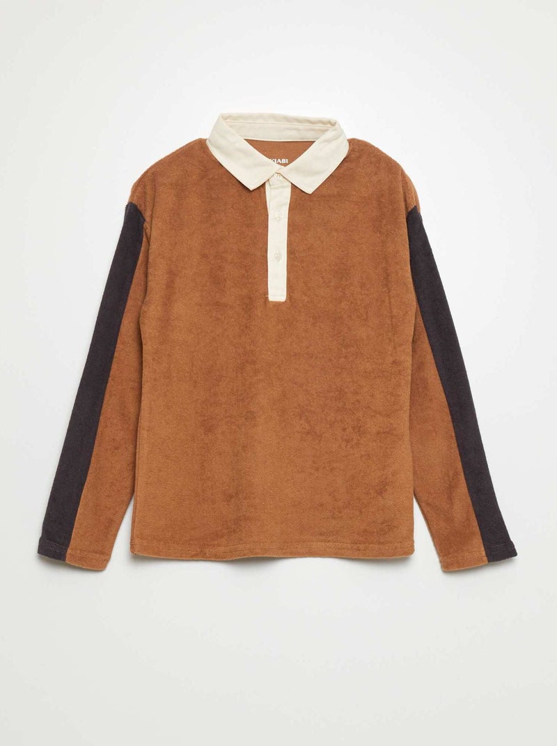 Polo estilo rugby BEGE - Kiabi