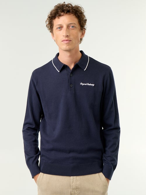Polo estilo rugby de manga comprida - Kiabi