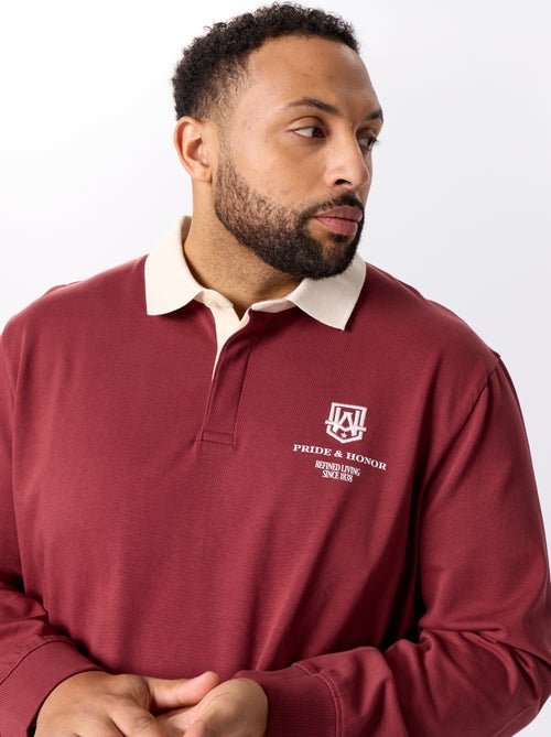 Polo estilo rugby de manga comprida - Kiabi Polo estilo rugby de manga comprida - Kiabi