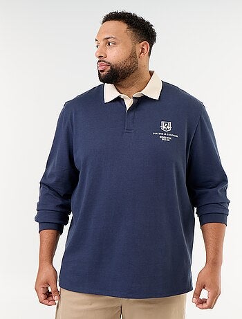 Polo estilo rugby de manga comprida
