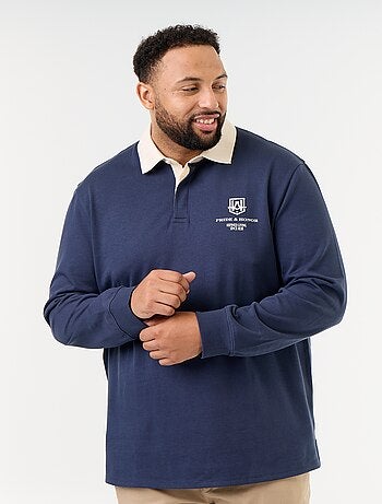 Polo estilo rugby de manga comprida