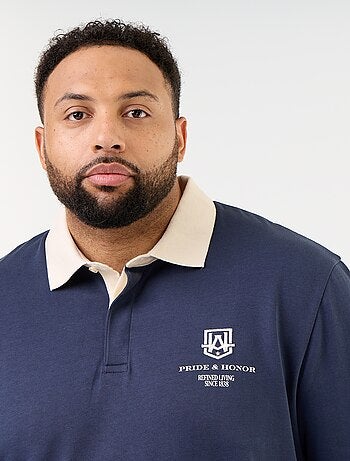Polo estilo rugby de manga comprida