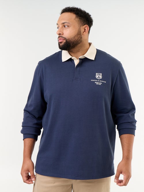 Polo estilo rugby de manga comprida - Kiabi