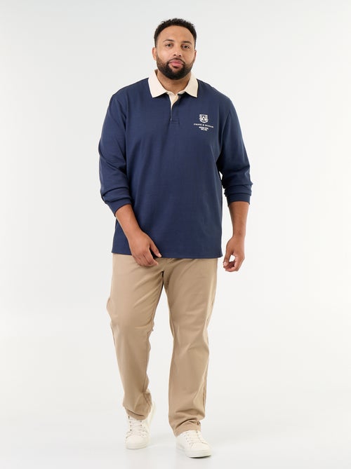 Polo estilo rugby de manga comprida - Kiabi
