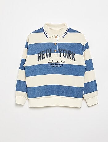 Polo estilo rugby de manga comprida