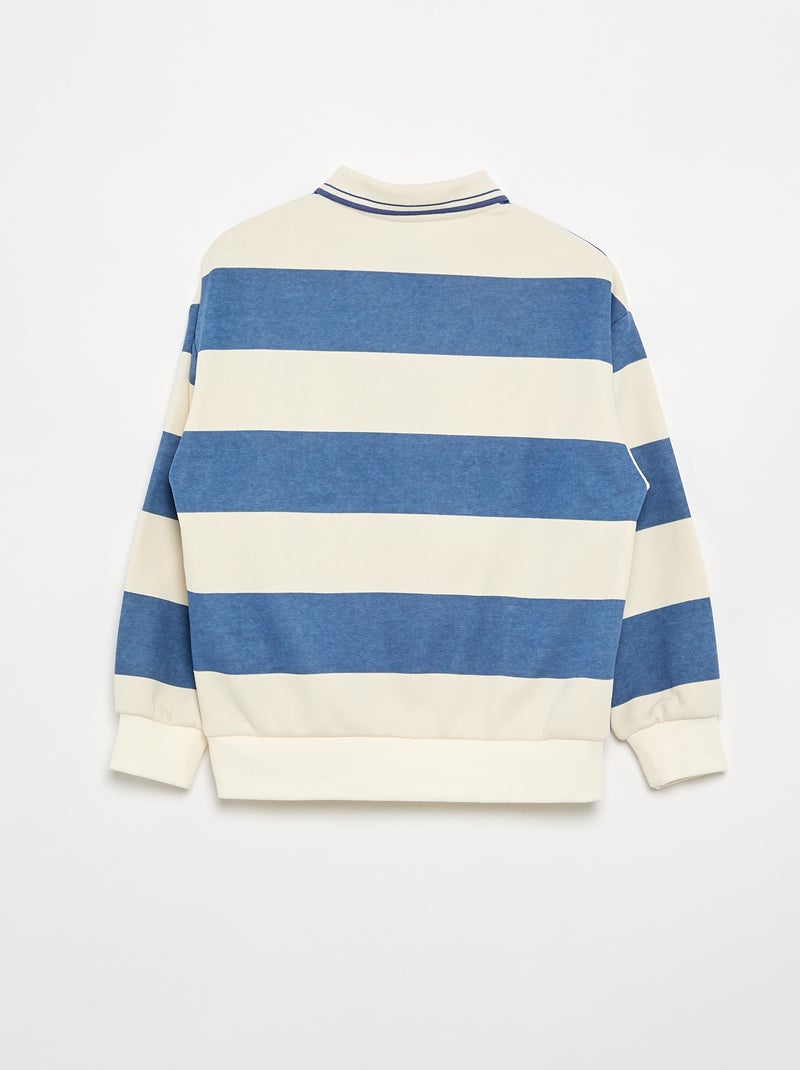 Polo estilo rugby de manga comprida Azul - Kiabi